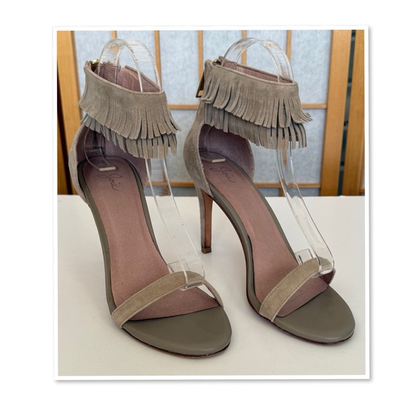 Joie Alek Fringe Ankle Strap Heels - Picture 4 of 10